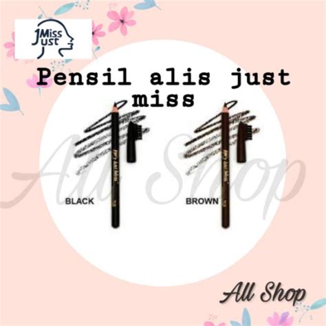 Jual ORIGINAL Pensil Alis Just Miss 209M Dengan Sikat Alis Shopee