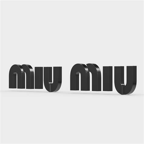 miu miu logo 3D model | CGTrader