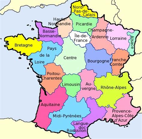 Francja Mapa Mapy Francji Travelin