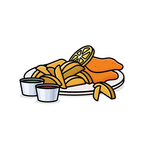 Fish And Chips Royalty Free Stock SVG Vector and Clip Art