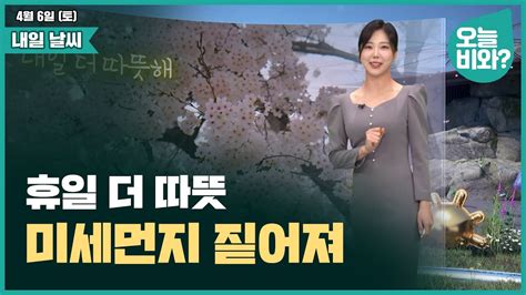 날씨 휴일 더 따뜻 미세먼지 짙어져 김가영 캐스터 Youtube