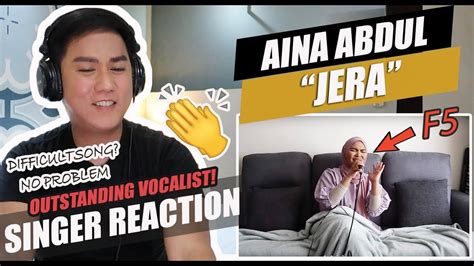 Jera Agnez Mo Cover By Aina Abdul Singer Reaction Youtube