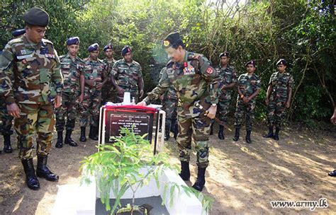 Colonel Commandant Of SLAOC Interacts With His Under Command Troops