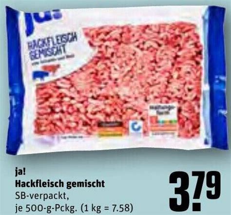 Ja Hackfleisch Gemischt 500 G Pckg Angebot Bei REWE