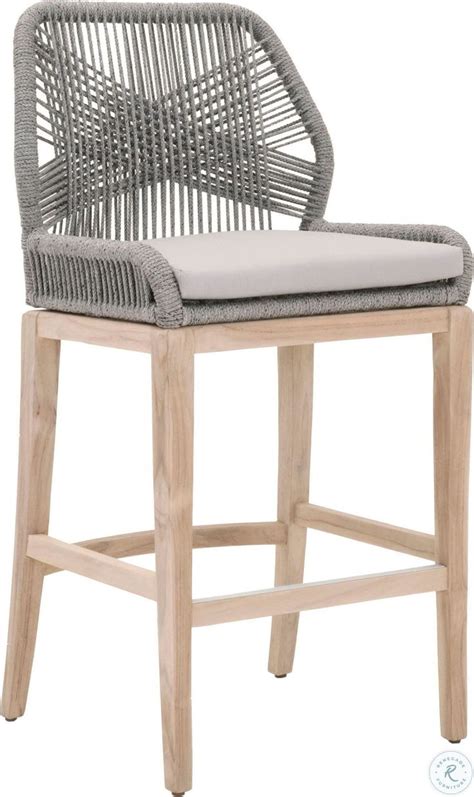 Wicker Natural Gray Tapestry Counter Stool Bar Stools Bar Stool