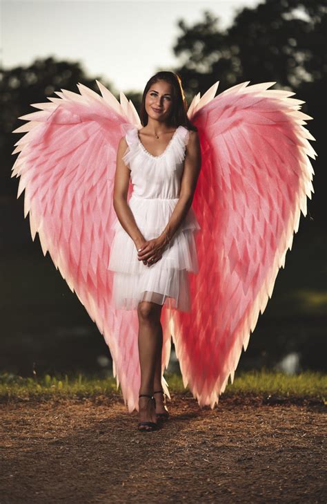 Pink Angel Wings Costume Photoshoots Prop Cosplay Costume Etsy