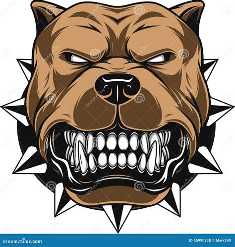 Angry Dog Stock Vector Illustration Of Clip Collar 55990238