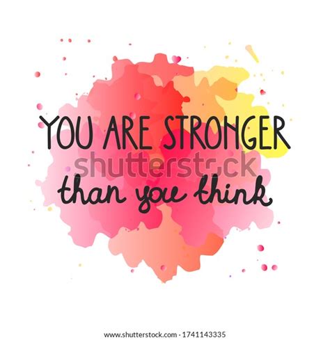 You Are Stronger Than You Think Inspirational Hand Drawn Illustration