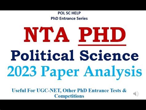 Analysis Of Nta Phd Entrance Test Paper Of Political Science