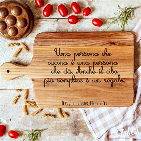 Tagliere Personalizzabile Con Frase Principale E Dedica Idea Regalo