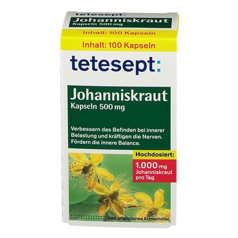 Tetesept® Johanniskraut Kapseln 100 St Shop Apotheke