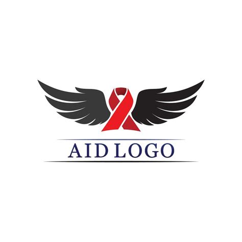 aids ribbon logo and world aids day vector design 24371033 Vector Art ...