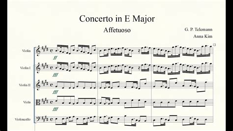 Telemann Violin Concerto In E Major Twv 51 E2 Youtube