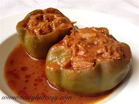 Paleo Stuffed Bell Peper In Tomato Sauce Dairyfree Glutenfree