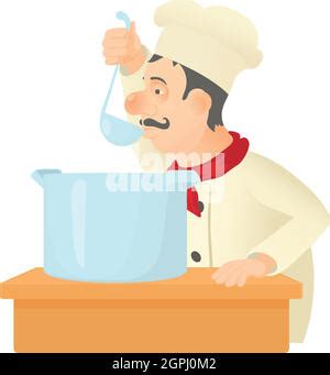 Chef Cartoon Icon Cooking And Menu Design Vector Graphic Stock Vector