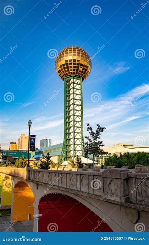 Vertical Shot Of The Iconic Sunsphere Truss At The Worlds Fair Park In