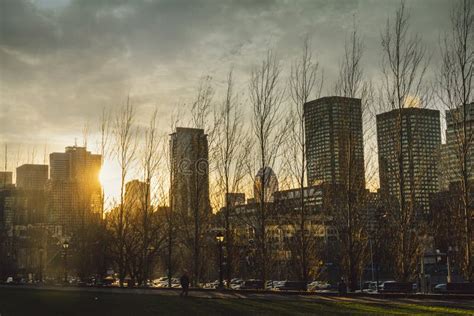 Skyline of Montreal editorial stock photo. Image of buildings - 99354678