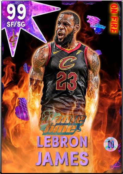 NBA 2K22 2KDB Custom Card 2k23 On Fire LeBron James Concept