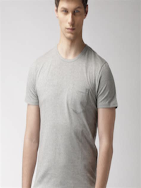 Buy SELECTED Grey Melange T Shirt Tshirts For Men 1230441 Myntra