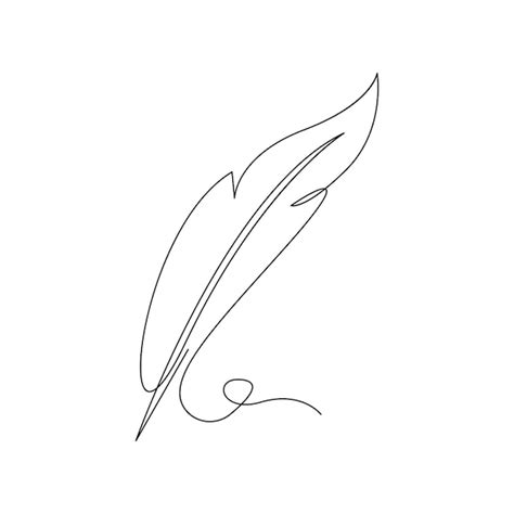 Pluma de pluma vectorial continua de una línea de arte dibujo sobre