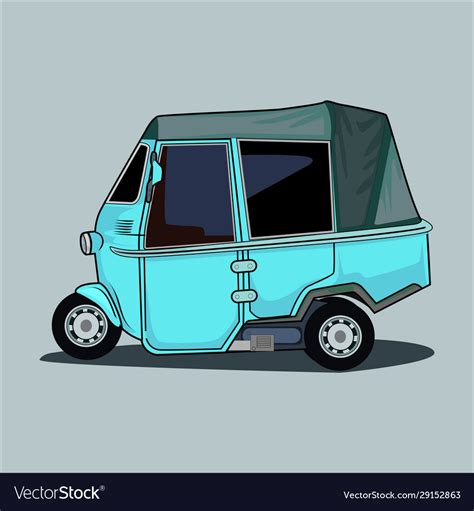 Bajaj Car Transportation Royalty Free Vector Image