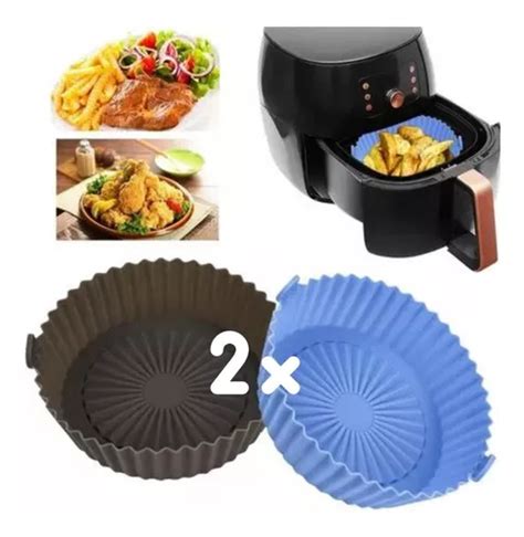 Cestos Formas Silicone Antiaderente Reutiliz Vel Airfryer