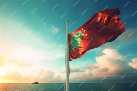 Premium Photo | Flag wallpaper of Maldives