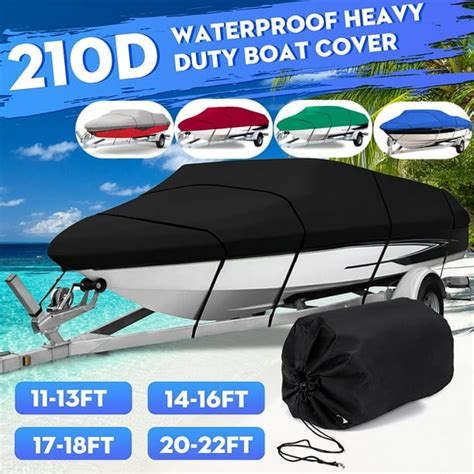 Waterproof And Sunscreen Heavy Duty Trailerable Boat Cover With Storage