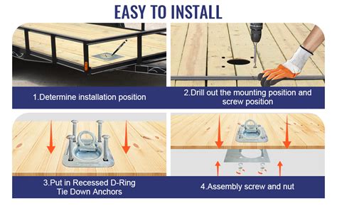 Amazon Lanbos Recessed D Ring Tie Down Anchors Lb Capacity