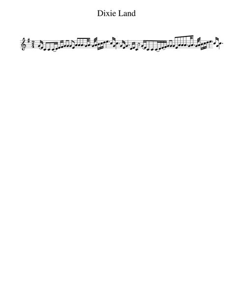 Dixie Land Sheet music for Piano (Solo) Easy | Musescore.com