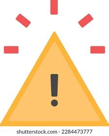 Warning Sign Alert Vector Flat Illustration Stock Vector (Royalty Free ...