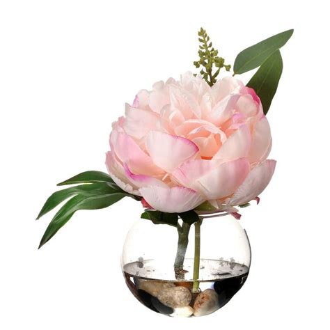 House Of Hampton Peonies Centerpiece In Vase Wayfair Fake Plants