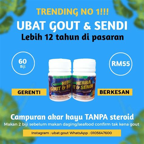 UBAT GOUT NO 1 Dsihat Herba Gout Dan Sendi Original Sakit Gout Sakit