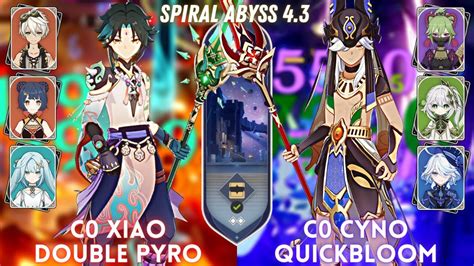 C Xiao Double Pyro C Cyno Quickbloom Spiral Abyss Floor