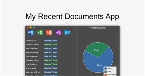 My Recent Documents - Access Microsoft Office applications