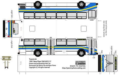 SP Papel Modelismo PaperBus 1991 New Flyer D40 TransLink