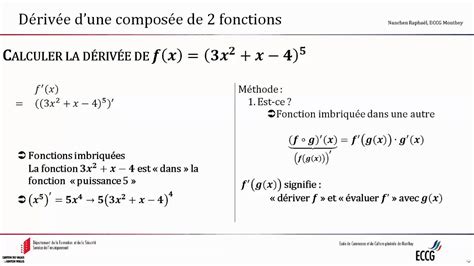 Dérivée d une composée de fonctions n1 YouTube