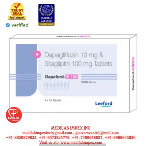 Dapagliflozin Sitagliptin Metformin Tablet 10 Mg Packaging Size 1 10