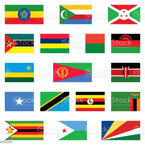 Flags Of East Africa Stock Illustration Download Image Now Africa