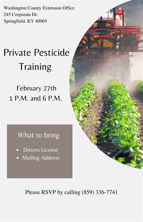 Personal Pesticide Certification Washington County Extension Office