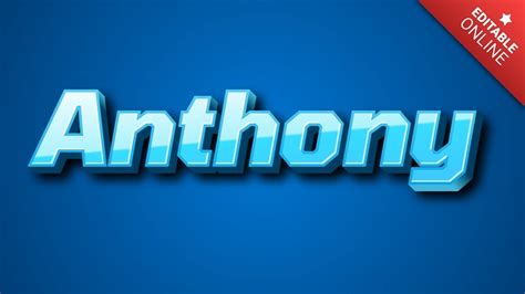 Anthony Text Effect Generator