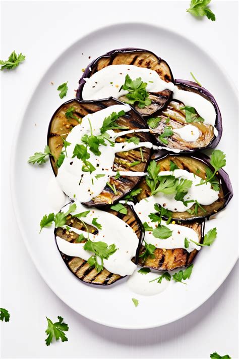 Egyptian Roasted Eggplant With Garlic And Herbs Salata Zabadi