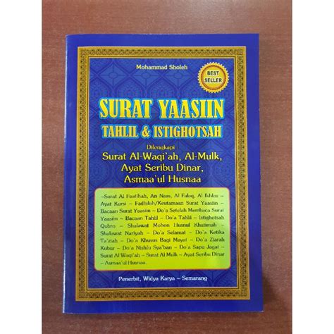 Jual Yasin Tahlil Istighatsah Dilengkapi Surat Al Waqiah Al Mulk Ayat