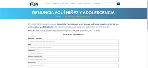 PGN habilita opción para realizar denuncias en página web