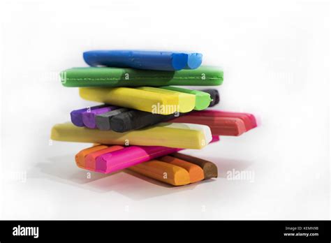 Color Pieces Of Plasticine Stock Photo Alamy