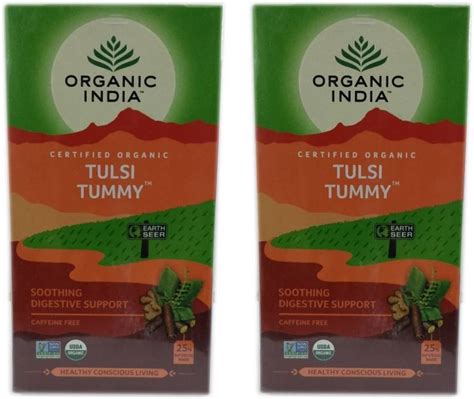 Organic India Tulsi Tummy 25 Tea Bags X 2 Pack Of 2