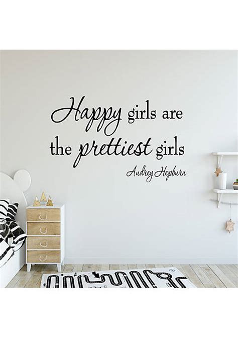 Vwaq Happy Girls Are The Prettiest Girls Audrey Hepburn Wall Decal Belk