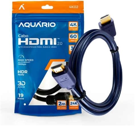 PIX Cabo HDMI Flat 2 0 HDR 19 Pinos 4K Polybag 50 Centímetros