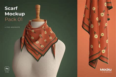 40 Best Scarf Mockups And Psd Templates Youll Love Gridrule