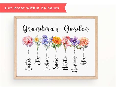 Grandma's Garden Print - Etsy